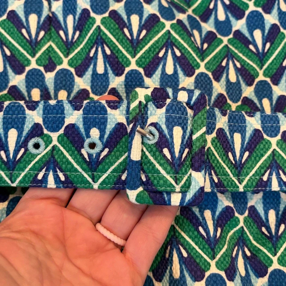 Boden Rich Emerald Deco Fan Sleeveless Sheath - Picture 4 of 6